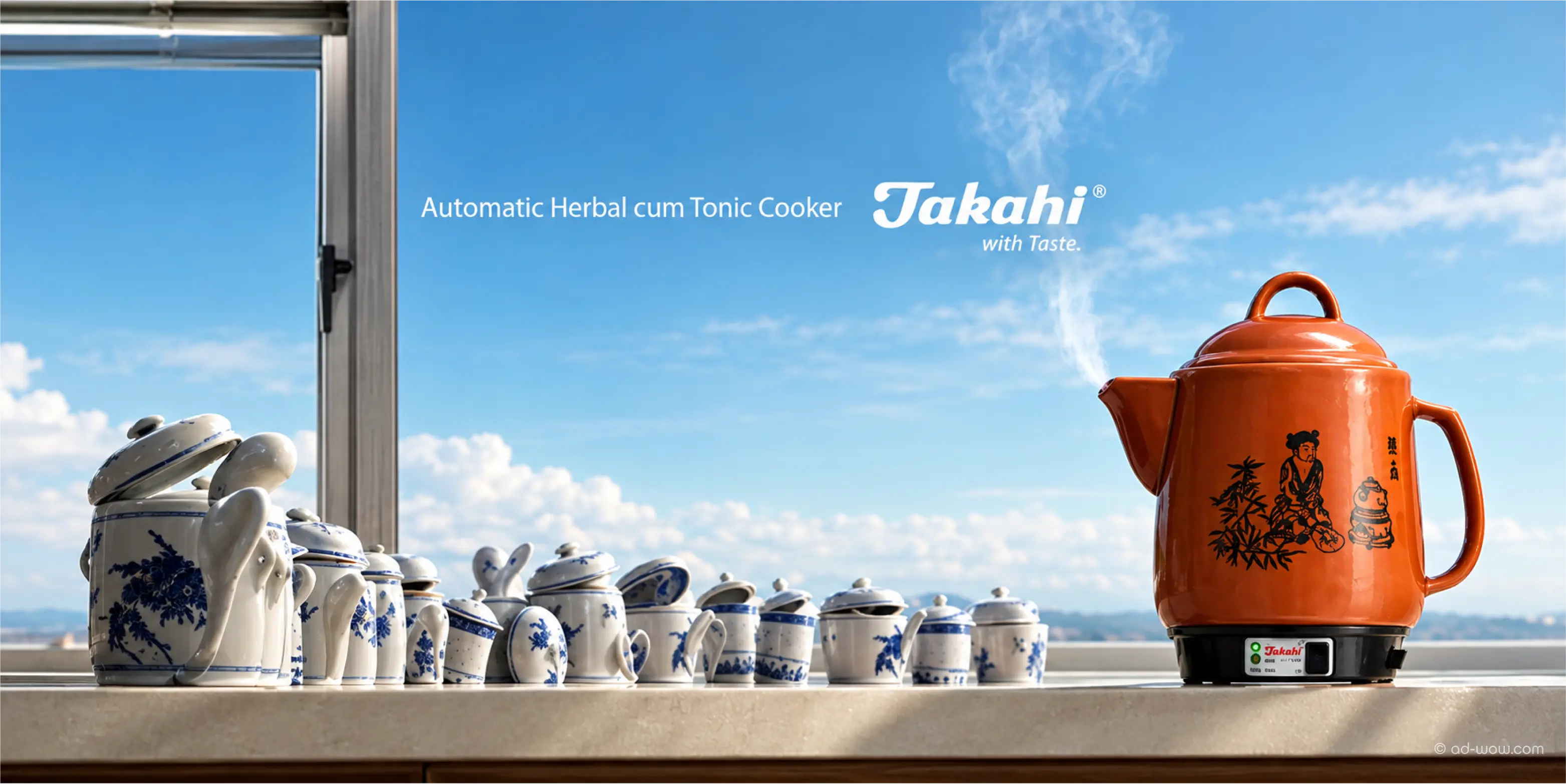 Takahi packaging and campaign hero banner by ADWOW, Singapore appliance branding