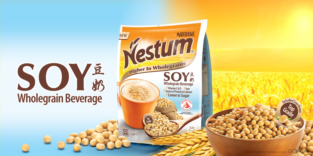 Motion graphic animation for Nestum Soy variant launch
