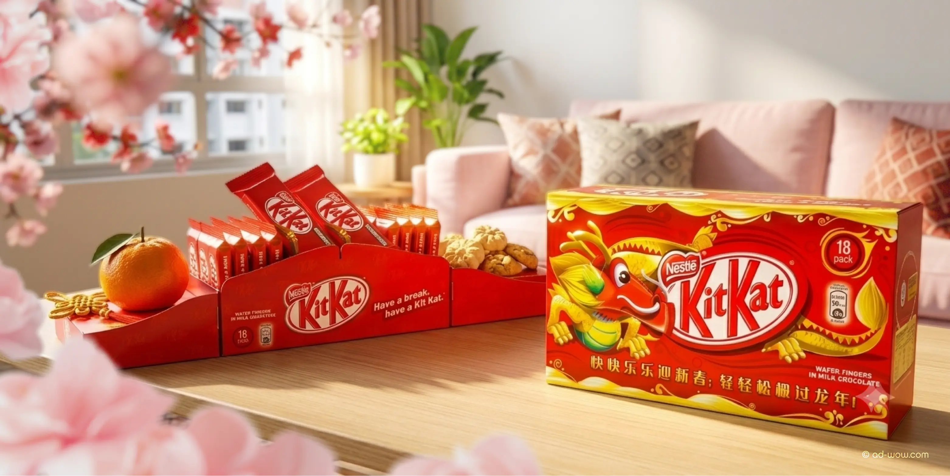 KitKat CNY packaging design showcasing festive FMCG branding campaign in Singapore