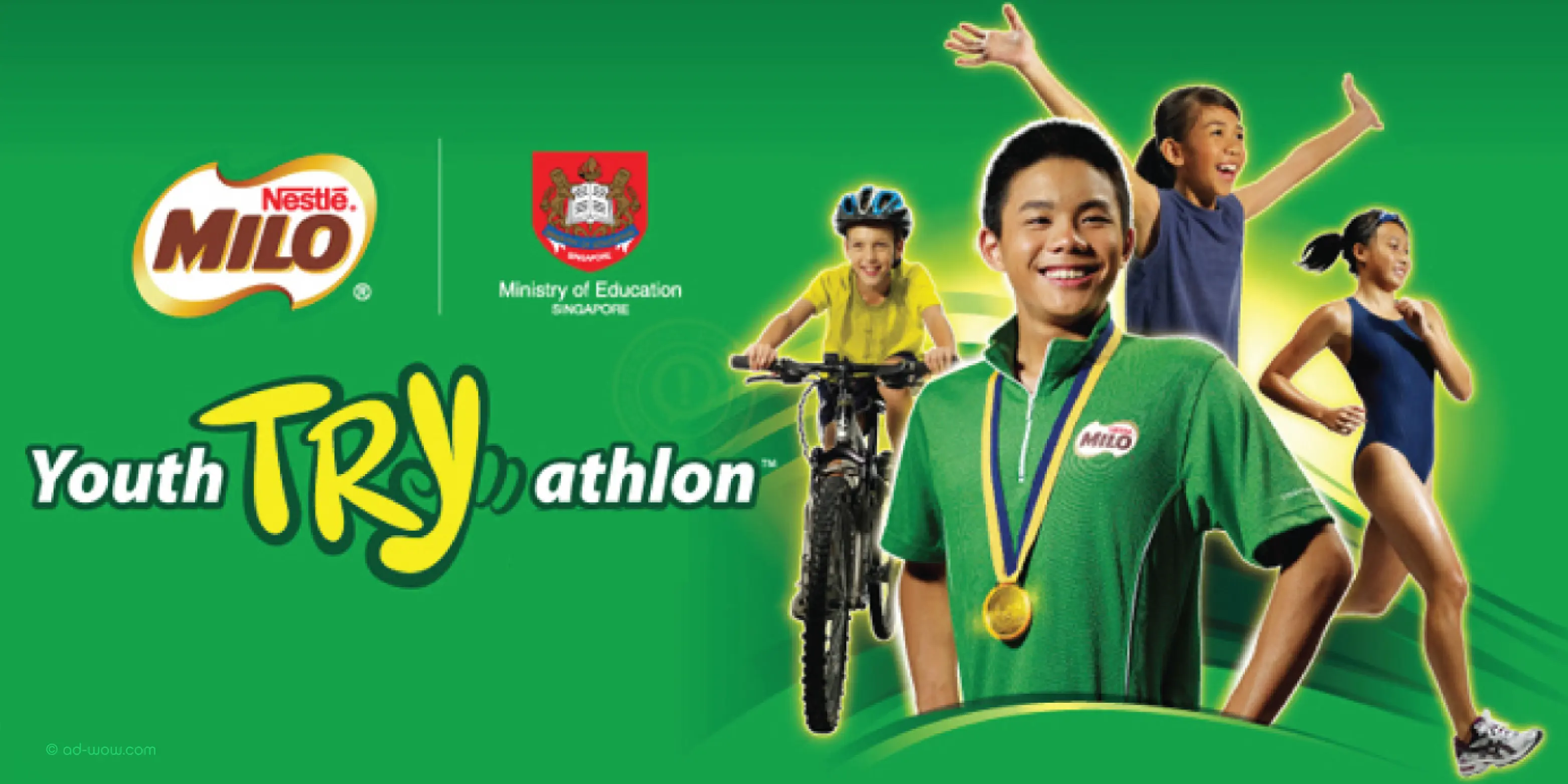 MILO youth TRYathlon event branding and campaign identity