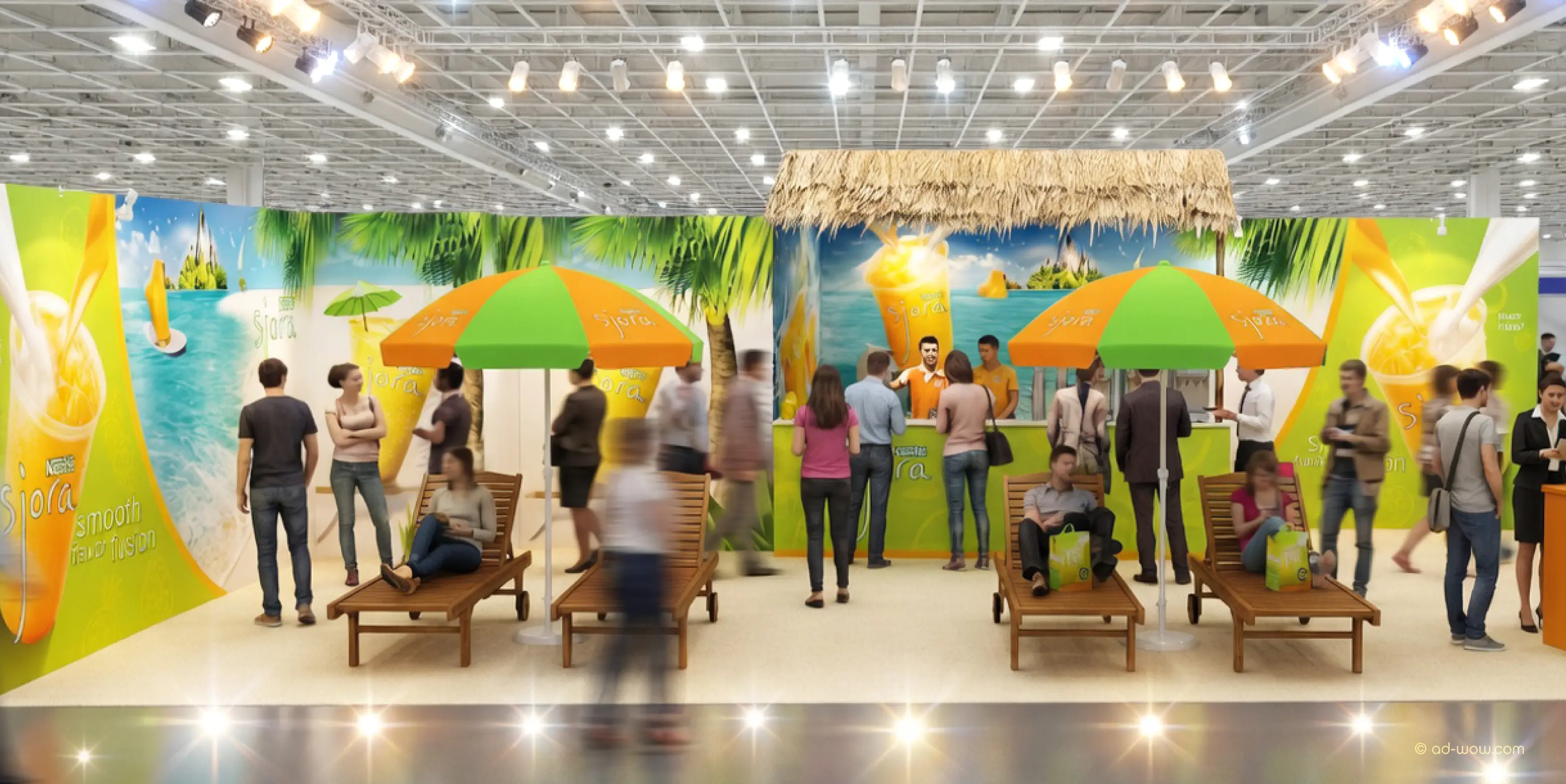 sjora brand activation campaign trade show event booth design