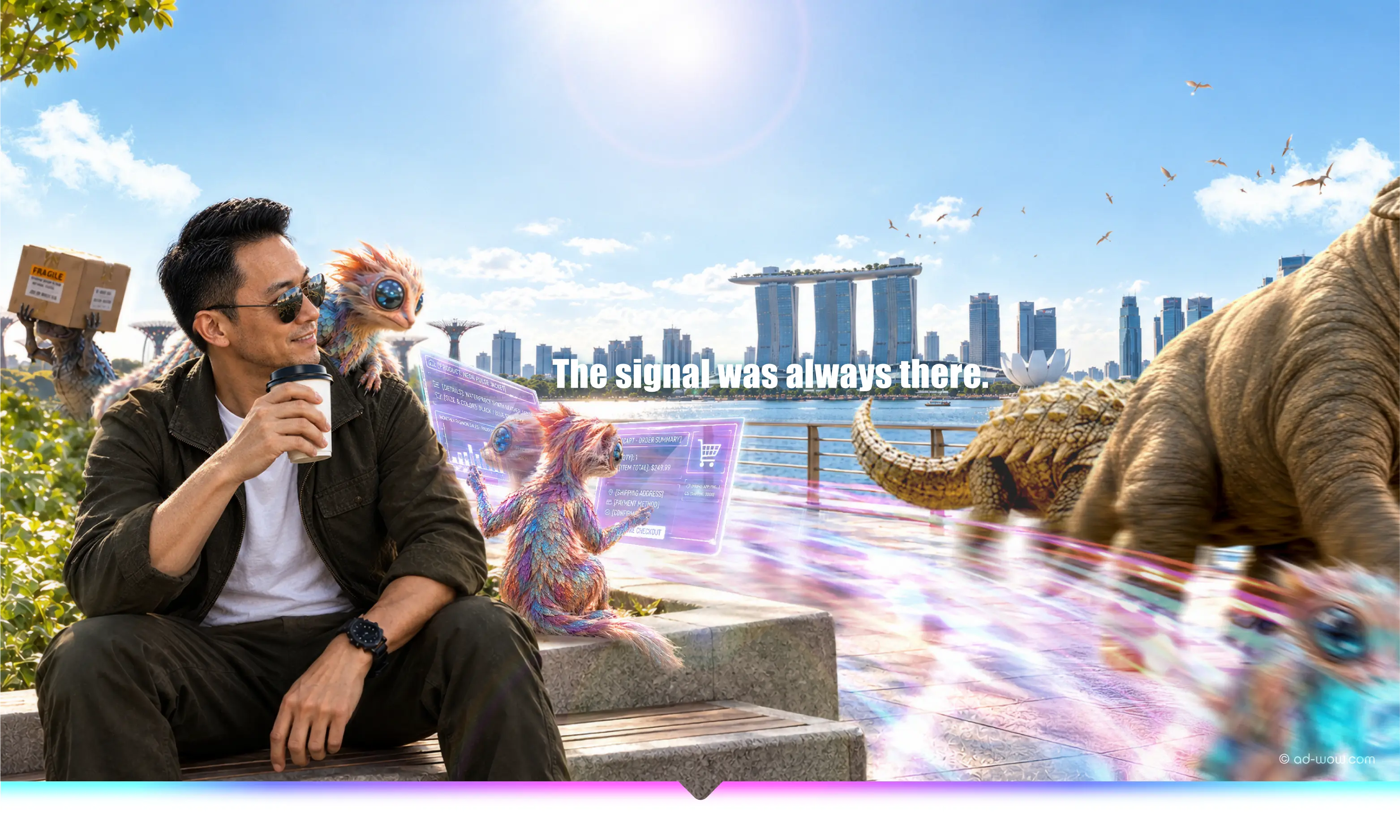 ADWOW ranger observing consumer behaviour in Jurassic Market™ AI era