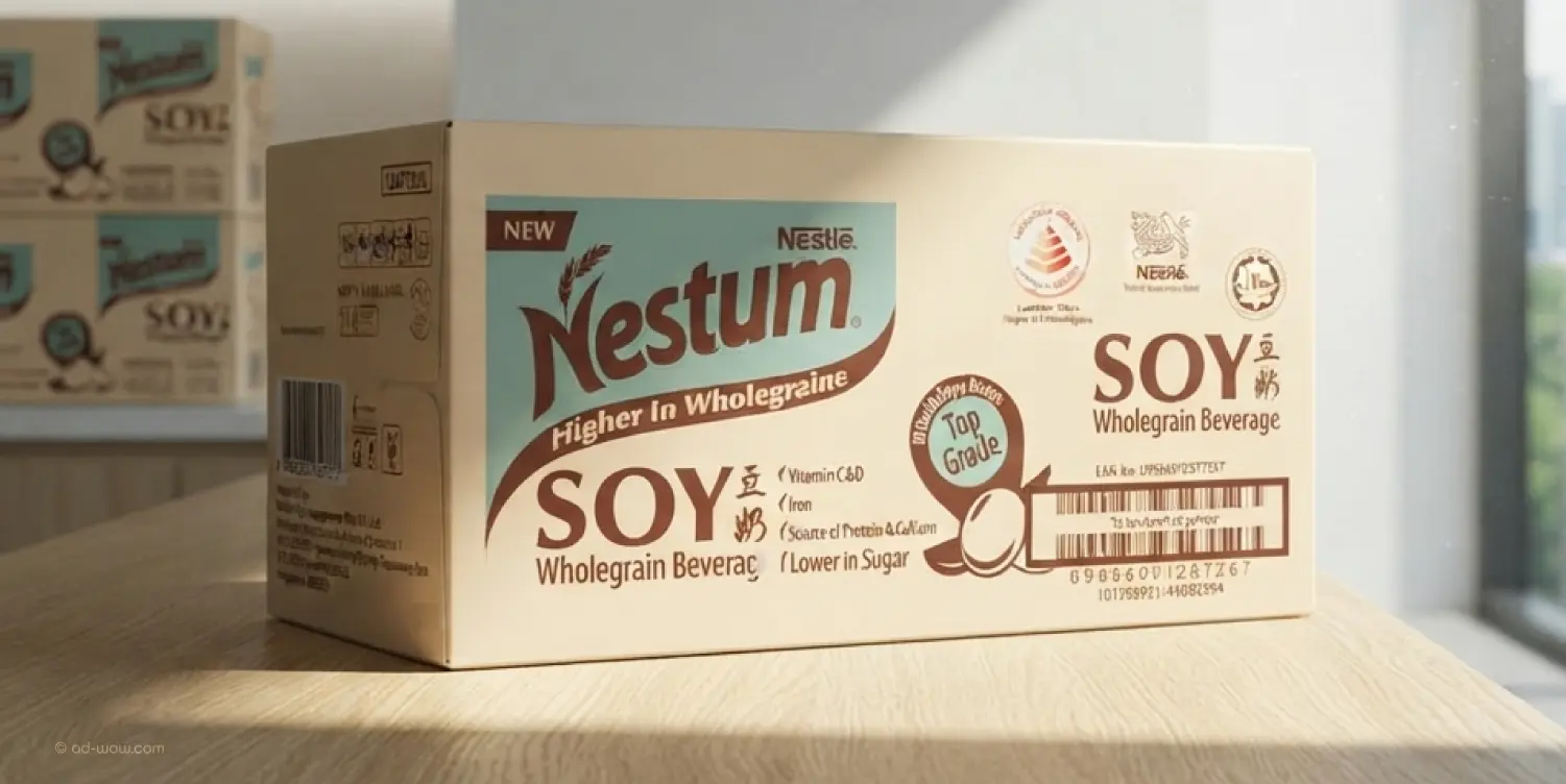 Nestum carton box packaging design for retail shelf
