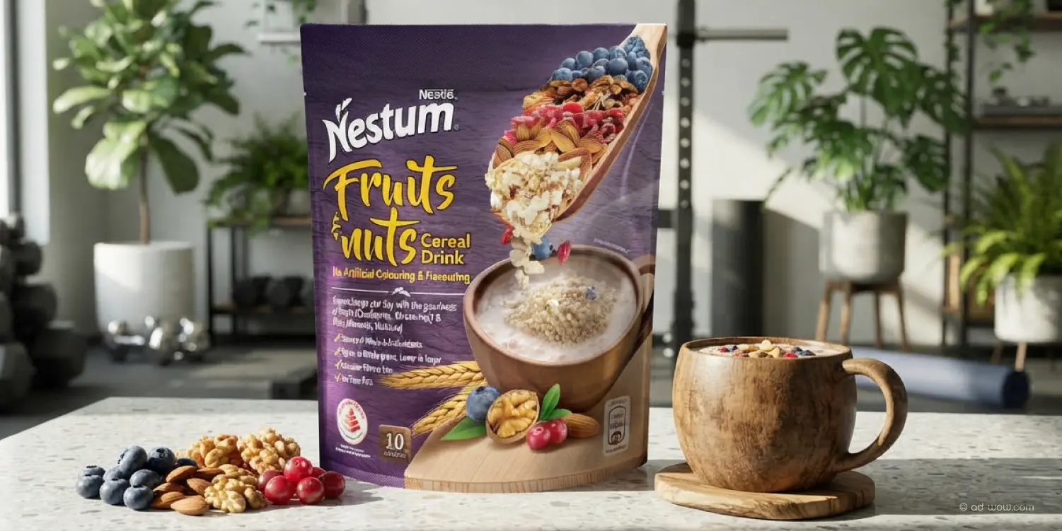 Nestum packaging concept development sketch, design stage 2