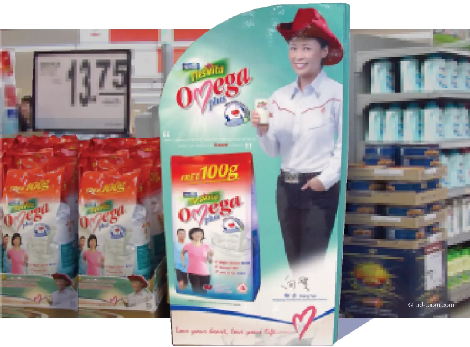 Nestlé Omega Plus brand ambassador marketing collateral