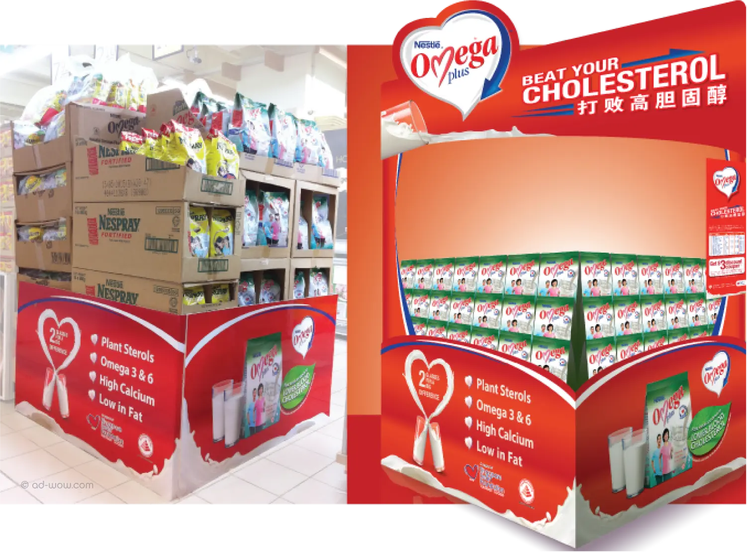 Nestlé Omega Plus shopper engagement booth, Singapore retail