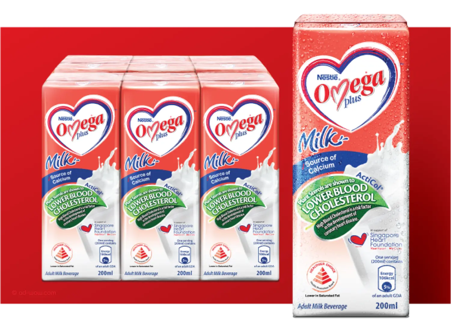 Nestlé Omega Plus Soy packaging format design, Singapore