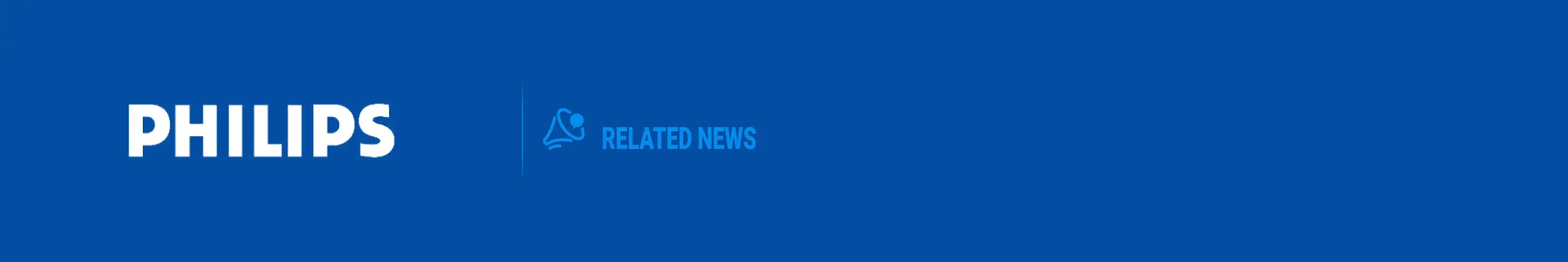 Philips logo, linked to the Philips news feature
