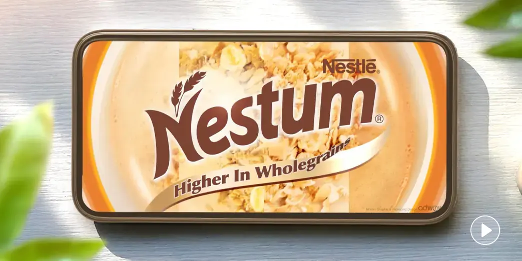 Motion graphic animation for full Nestum packaging range