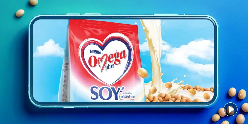 Motion graphic animation for Nestlé Omega Plus Soy